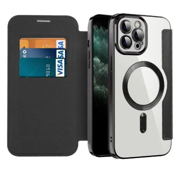 Калъф за iPhone 11 Pro Max - SmartMag Book Case - Черен