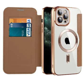 Калъф за iPhone 11 Pro Max - SmartMag Book Case - Кафяв