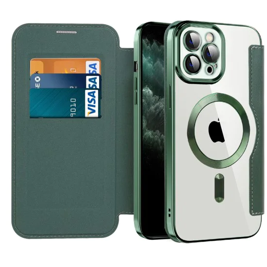 Калъф за iPhone 11 Pro Max - SmartMag Book Case - Зелен