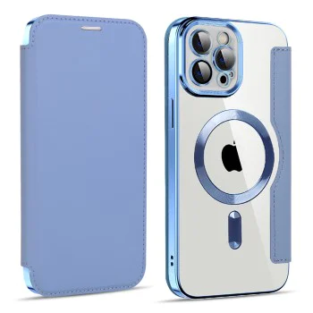 Калъф за iPhone 11 Pro Max - SmartMag Book Case - Светло Син