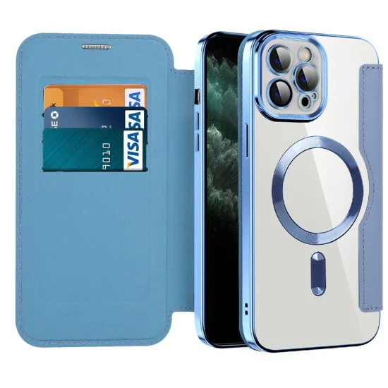 Калъф за iPhone 11 Pro Max - SmartMag Book Case - Светло Син