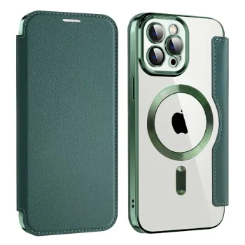 Калъф за iPhone 12 Pro Max - SmartMag Book Case - Зелен