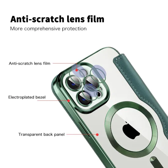 Калъф за iPhone 12 Pro Max - SmartMag Book Case - Зелен