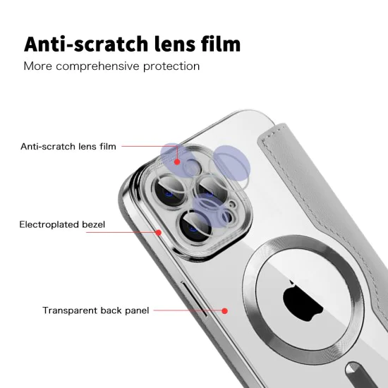 Калъф за iPhone 12 Pro Max - SmartMag Book Case - Сив
