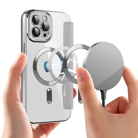 Калъф за iPhone 12 Pro Max - SmartMag Book Case - Сив