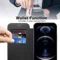 Калъф за iPhone 12 Pro - SmartMag Book Case - Черен