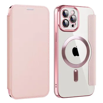 Калъф за iPhone 12 Pro - SmartMag Book Case - Розов