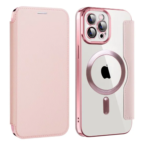 Калъф за iPhone 12 Pro - SmartMag Book Case - Розов