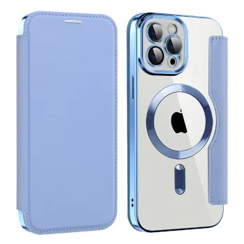 Калъф за iPhone 12 Pro - SmartMag Book Case - Светло Син