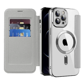 Калъф за iPhone 12 Pro - SmartMag Book Case - Сив