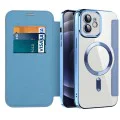 Калъф за iPhone 12 - SmartMag Book Case - Светло Син