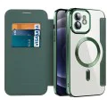 Калъф за iPhone 12 - SmartMag Book Case - Зелен