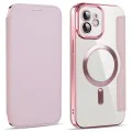 Калъф за iPhone 12 - SmartMag Book Case - Розов