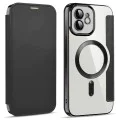Калъф за iPhone 12 - SmartMag Book Case - Черен