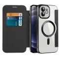 Калъф за iPhone 12 - SmartMag Book Case - Черен