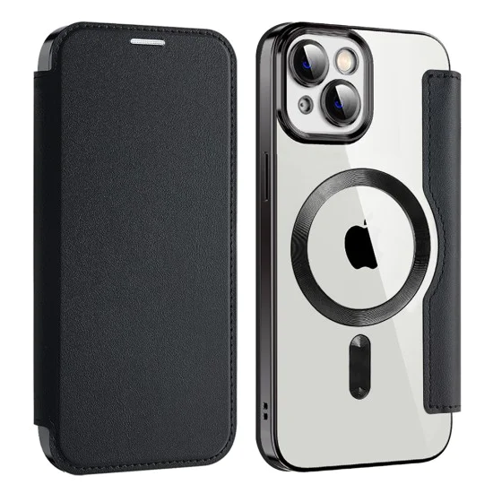 Калъф за iPhone 13 - SmartMag Book Case - Черен
