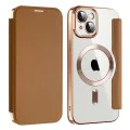 Калъф за iPhone 13 - SmartMag Book Case - Кафяв