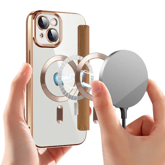 Калъф за iPhone 13 - SmartMag Book Case - Кафяв