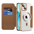 Калъф за iPhone 13 - SmartMag Book Case - Кафяв