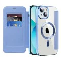 Калъф за iPhone 13 - SmartMag Book Case - Светло Син
