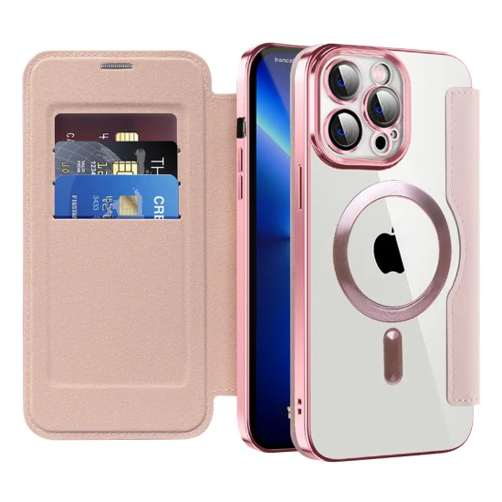 Калъф за iPhone 13 Pro - SmartMag Book Case - Розов