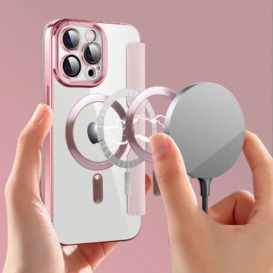 Калъф за iPhone 13 Pro - SmartMag Book Case - Розов