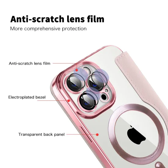 Калъф за iPhone 13 Pro - SmartMag Book Case - Розов