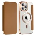Калъф за iPhone 13 Pro - SmartMag Book Case - Кафяв