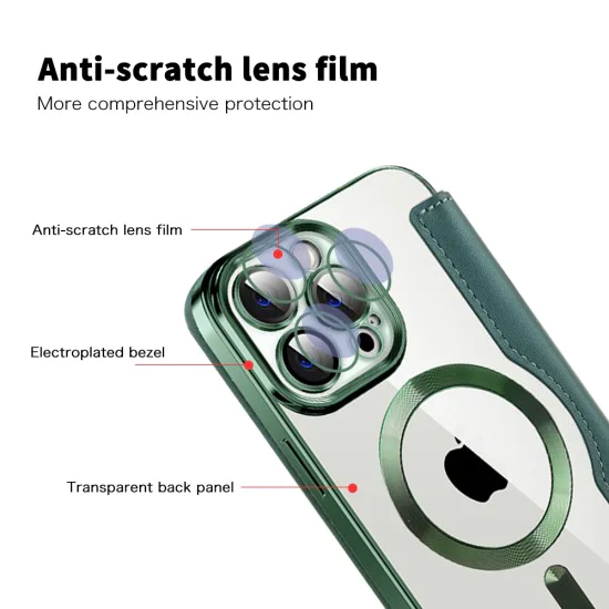 Калъф за iPhone 13 Pro - SmartMag Book Case - Зелен