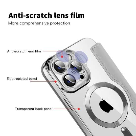 Калъф за iPhone 13 Pro - SmartMag Book Case - Сив