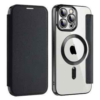 Калъф за iPhone 13 Pro Max - SmartMag Book Case - Черен