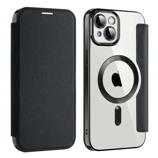 Калъф за iPhone 14 - SmartMag Book Case - Черен