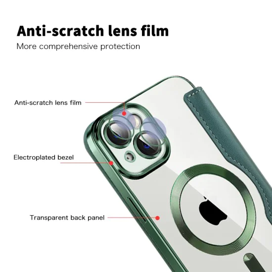 Калъф за iPhone 14 Plus - SmartMag Book Case - Зелен