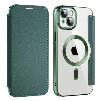 Калъф за iPhone 14 Plus - SmartMag Book Case - Зелен
