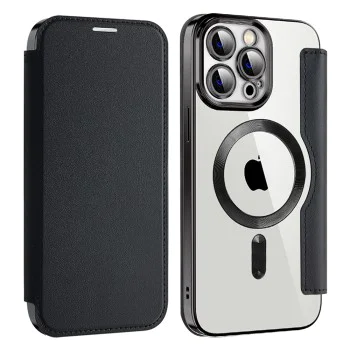 Калъф за iPhone 14 Pro Max - SmartMag Book Case - Черен