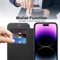Калъф за iPhone 14 Pro Max - SmartMag Book Case - Черен