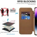 Калъф за iPhone 14 Pro Max - SmartMag Book Case - Кафяв