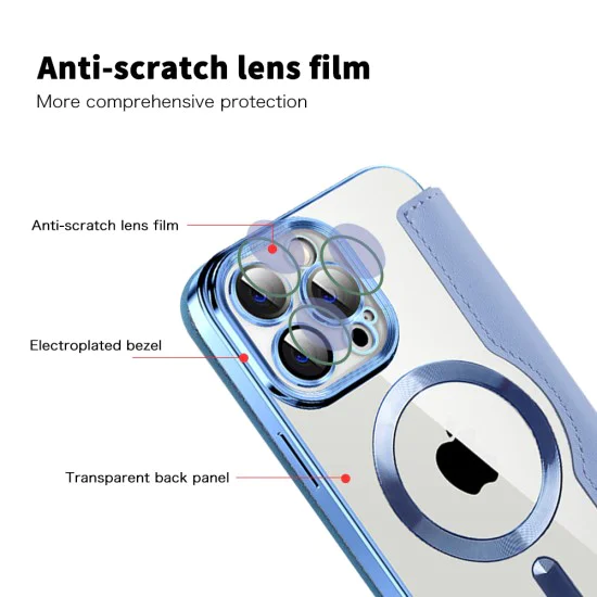 Калъф за iPhone 14 Pro Max - SmartMag Book Case - Светло Син