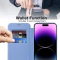 Калъф за iPhone 14 Pro Max - SmartMag Book Case - Светло Син