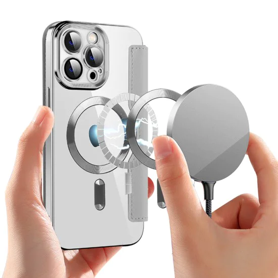 Калъф за iPhone 14 Pro Max - SmartMag Book Case - Сив