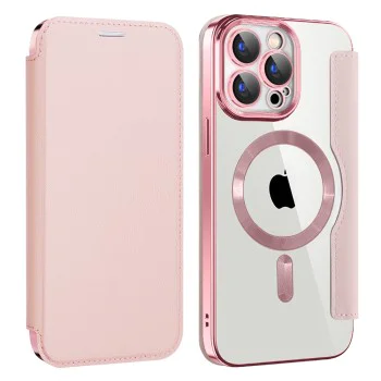 Калъф за iPhone 15 Pro - SmartMag Book Case - Розов