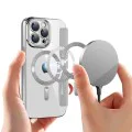 Калъф за iPhone 15 Pro - SmartMag Book Case - Сив
