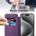 Калъф за iPhone 15 Pro - SmartMag Book Case - Лилав