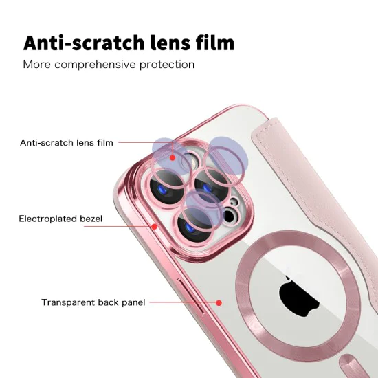 Калъф за iPhone 15 Pro Max - SmartMag Book Case - Розов