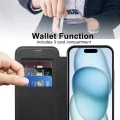 Калъф за iPhone 15 - SmartMag Book Case - Черен