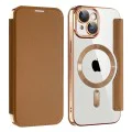 Калъф за iPhone 15 - SmartMag Book Case - Кафяв