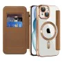 Калъф за iPhone 15 - SmartMag Book Case - Кафяв