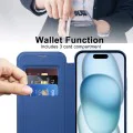 Калъф за iPhone 15 - SmartMag Book Case - Син