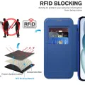 Калъф за iPhone 15 - SmartMag Book Case - Син