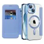 Калъф за iPhone 15 - SmartMag Book Case - Светло Син